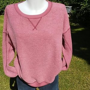 AMERICAN EAGLE Womans Inside Out Sweatshirt Beautiful Color LG **JUST REDUCED**